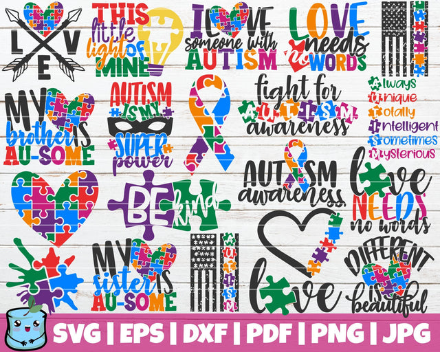 Autism Awareness SVG Bundle SVG MintyMarshmallows 
