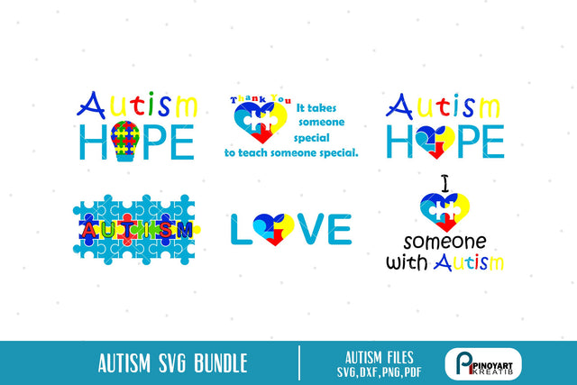 Autism Awareness Svg Bundle SVG Pinoyart Kreatib