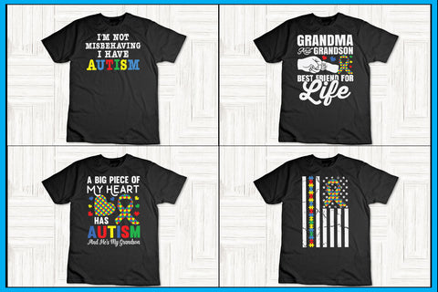 Autism Awareness T-shirt Design Bundles SVG Silhouette File 