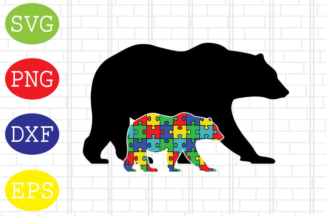 Autism Bear Svg, Autism Puzzle Svg, Autism Love Svg, Png, Eps, Dxf Files SVG DigitalSvgFiles 