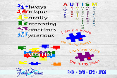 Autism Bundle SVG Family Creations 