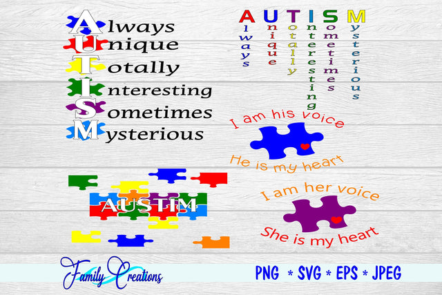 Autism Bundle SVG Family Creations 