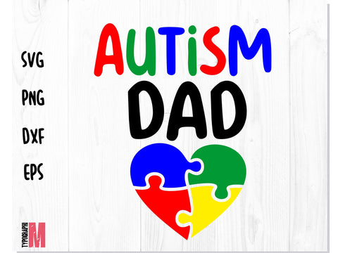 Autism Dad Puzzle Heart SVG SVG CreativeStudioTM 