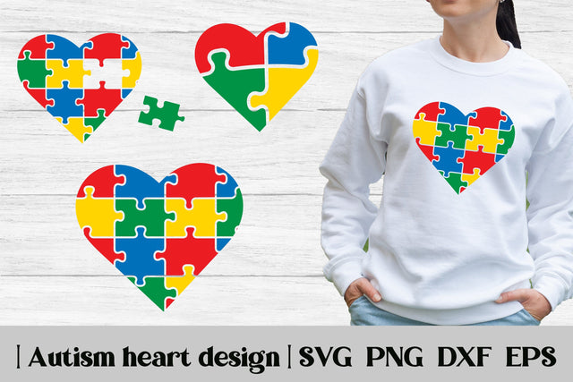 Autism heart SVG | Autism puzzle heart SVG Svetana Studio 