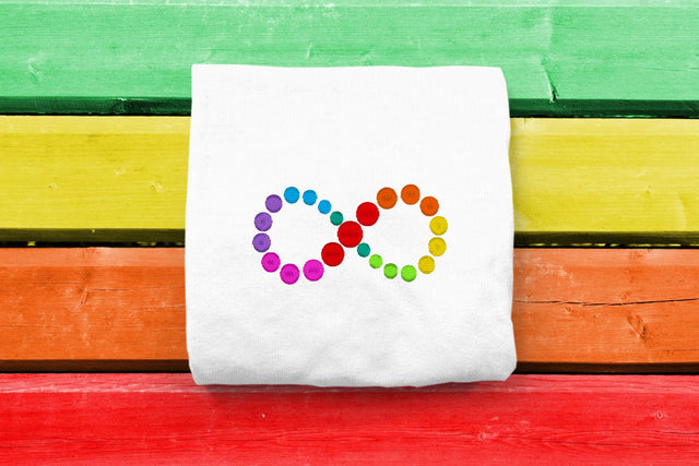 Autism Infinity Spectrum Rainbow Mini Embroidery Embroidery/Applique DESIGNS Designed by Geeks 