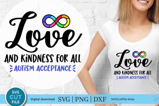 Autism infinity svg-autism acceptance svg with rainbow infinity SVG SVG Cut File 