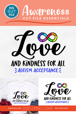 Autism infinity svg-autism acceptance svg with rainbow infinity SVG SVG Cut File 