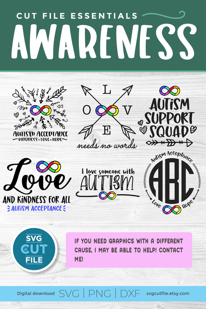 Autism infinity svg bundle - So Fontsy