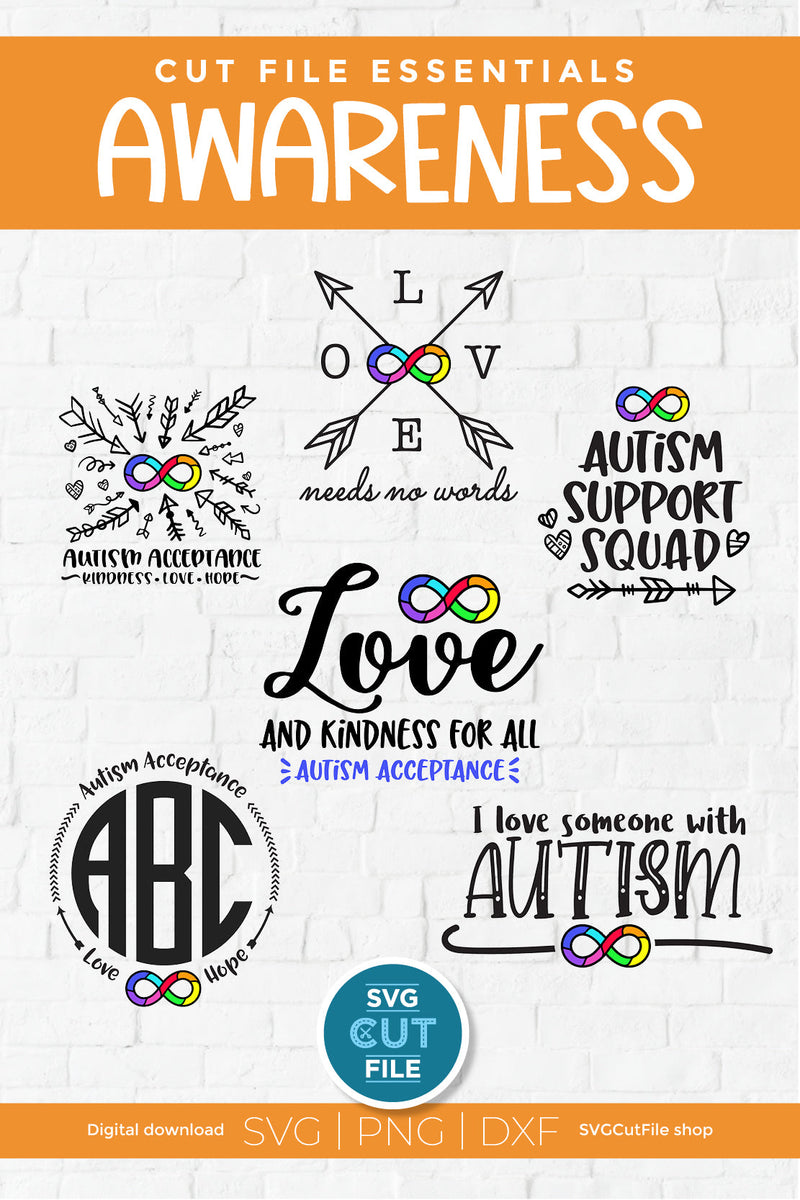 Autism infinity svg bundle - So Fontsy