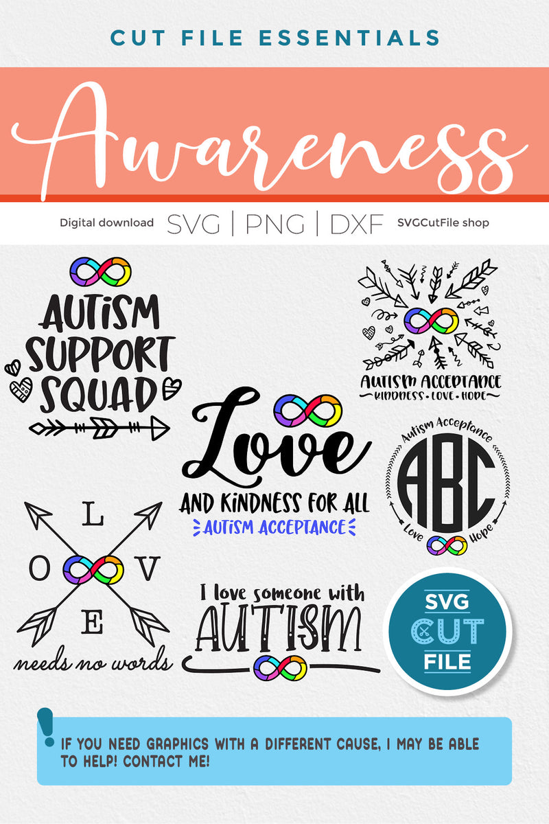 Autism infinity svg bundle - So Fontsy