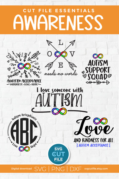 Autism infinity svg bundle - So Fontsy