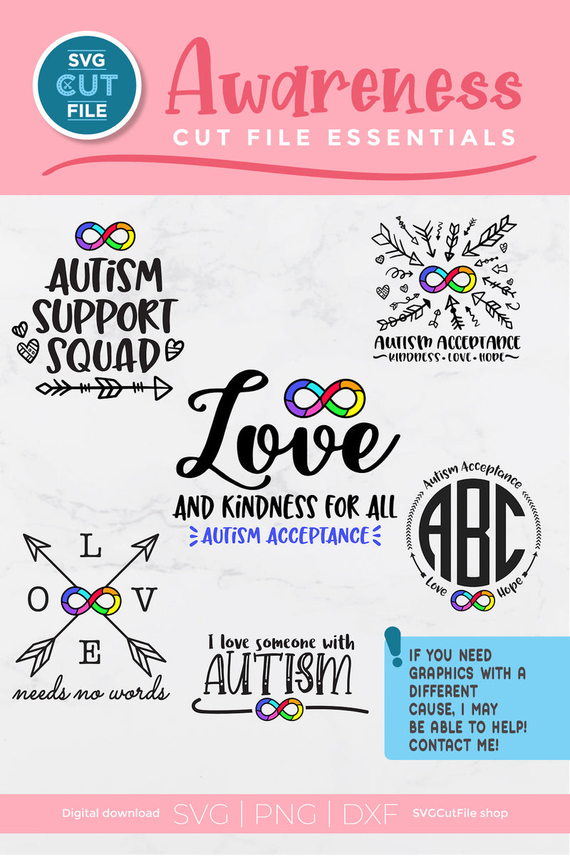 Autism infinity svg bundle - So Fontsy