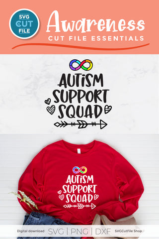 Autism infinity svg Support Squad SVG SVG Cut File 