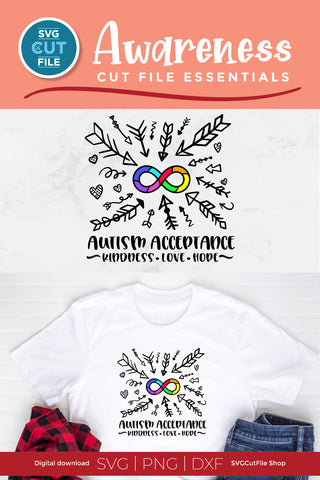 Autism infinity svg with rainbow infinity symbol SVG SVG Cut File 