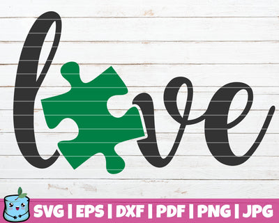 Autism Love SVG MintyMarshmallows 