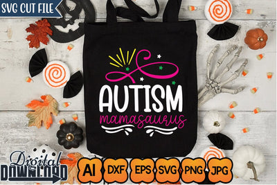 Autism Mamasaurus,SVGs,Quotes and Sayings,Food & Drink,On Sale, Print & Cut SVG Newmockups 