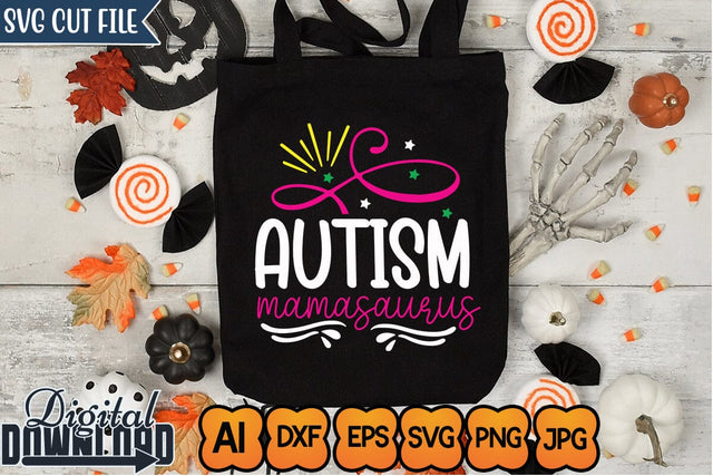 Autism Mamasaurus,SVGs,Quotes and Sayings,Food & Drink,On Sale, Print & Cut SVG Newmockups 
