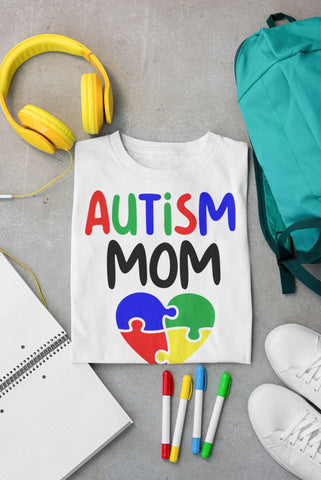 Autism Mom Puzzle Heart SVG SVG CreativeStudioTM 