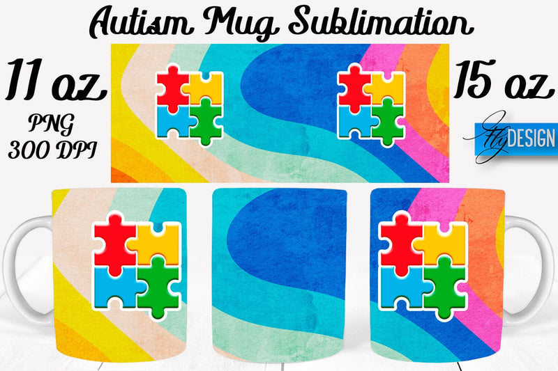 Autism Mug Quotes Sublimation | Coffee 11 Oz | 15 Oz Mug Sublimation Sublimation Fly Design 
