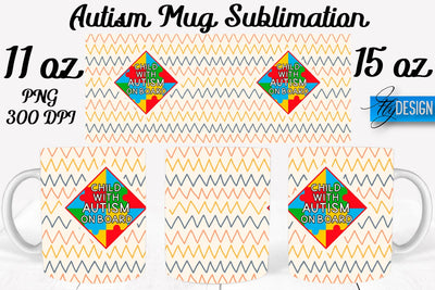 Autism Mug Quotes Sublimation | Coffee 11 Oz | 15 Oz Mug Sublimation Sublimation Fly Design 