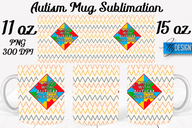 Autism Mug Quotes Sublimation | Coffee 11 Oz | 15 Oz Mug Sublimation Sublimation Fly Design 