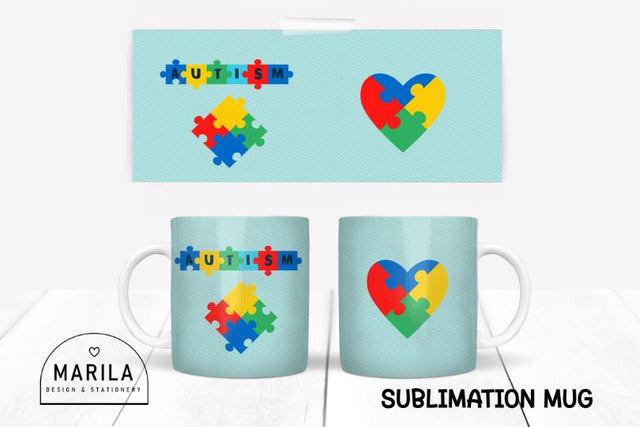 Autism Mug Sublimation Designs / autism awareness mug #1 Sublimation Marilakits 