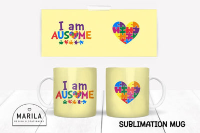 Autism Mug Sublimation Designs / autism awareness mug #7 Sublimation Marilakits 