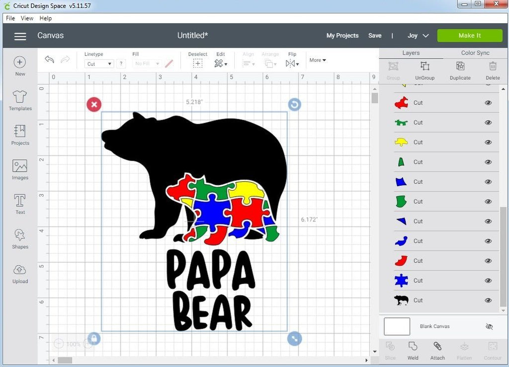 Autism Papa Bear | Autism SVG - So Fontsy