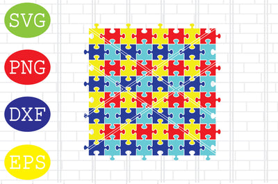Autism Puzzle (2) Svg, Proud Autism Svg, Autism Love Svg, Png, Eps, Dxf Files SVG DigitalSvgFiles 