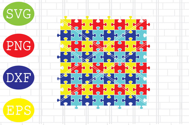 Autism Puzzle (2) Svg, Proud Autism Svg, Autism Love Svg, Png, Eps, Dxf Files SVG DigitalSvgFiles 
