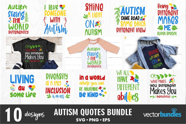 Autism quote bundle svg SVG vectorbundles 