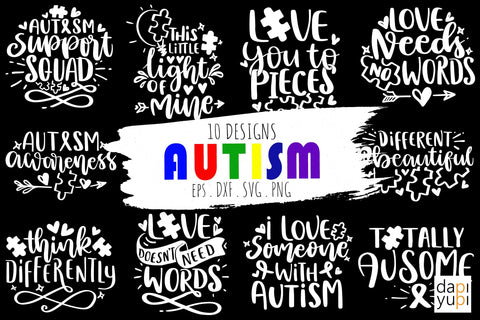 Autism Quotes SVG Bundle SVG dapiyupi store 