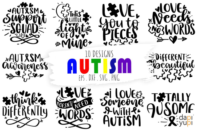 Autism Quotes SVG Bundle SVG dapiyupi store 