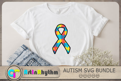Autism Ribbon Svg, Autism Awareness Svg, Autism Svg, Ribbon Svg SVG Artinrhythm shop 