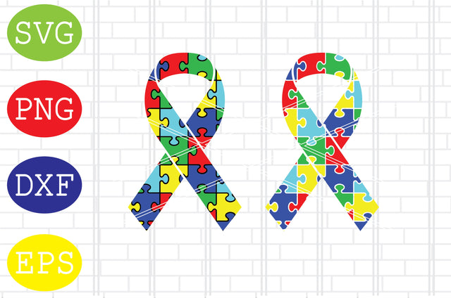 Autism Ribbon Svg, Autism Puzzle Svg, Autism Love Svg, Png, Eps, Dxf Files SVG DigitalSvgFiles 