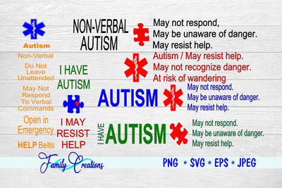 Autism Seat Belt Covers Bundle SVG Family Creations 