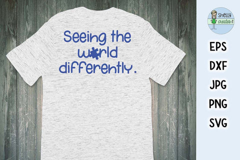 Autism, see the world differently design SVG Shelly Creates IT 