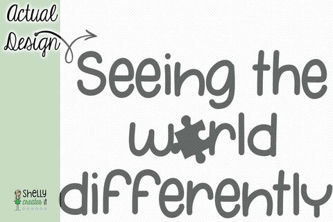 Autism, see the world differently design SVG Shelly Creates IT 