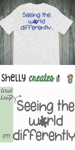 Autism, see the world differently design SVG Shelly Creates IT 