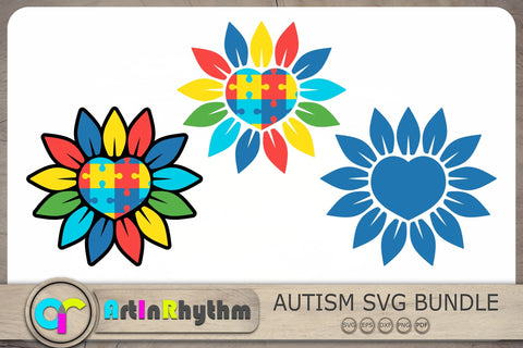 Autism Sunflower Svg, Autism Svg, Autism Awareness Svg, Sunflower Svg SVG Artinrhythm shop 