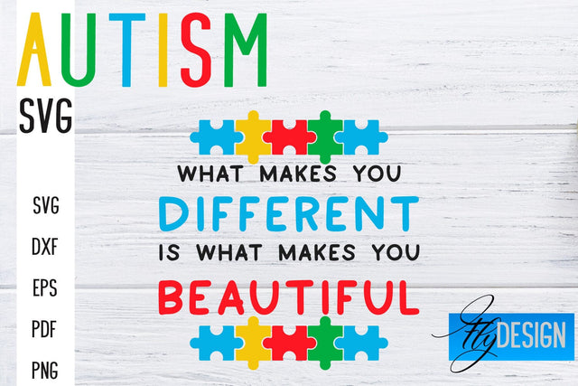 Autism SVG | Autism Quotes SVG | Autism Awareness SVG Fly Design 