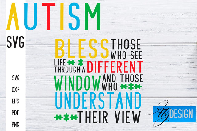 Autism SVG | Autism Quotes SVG | Autism Awareness SVG Fly Design 