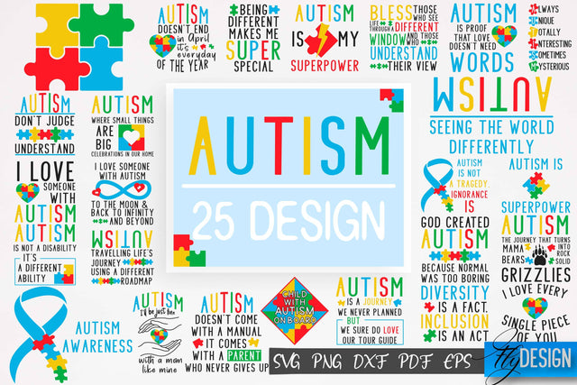 Autism SVG | Autism Quotes SVG | Autism Awareness v.1 SVG Fly Design 