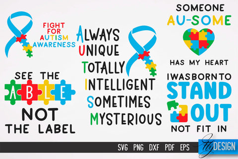 Autism SVG | Autism Quotes SVG | Autism Awareness v.2 SVG Fly Design 