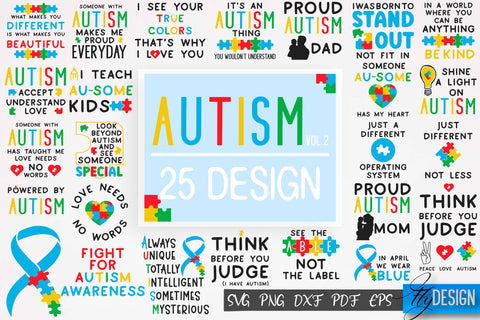 Autism SVG | Autism Quotes SVG | Autism Awareness v.2 SVG Fly Design 