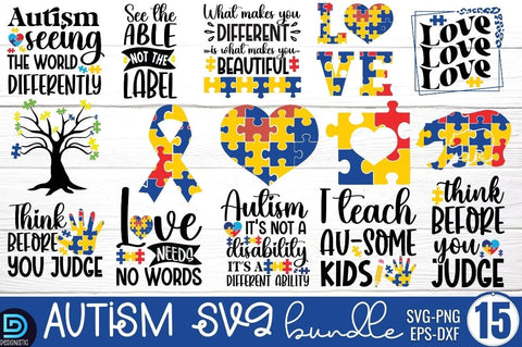 Autism Svg Bundle, Autism Awareness Svg Bundle SVG DESIGNISTIC 