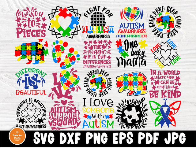 Autism SVG Bundle, Autism Awareness Svg Cut Files SVG TonisArtStudio 