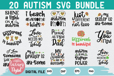 Autism SVG Bundle, Autism Quotes SVG SVG md faruk hossain 