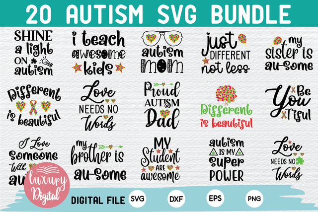Autism SVG Bundle, Autism Quotes SVG SVG md faruk hossain 