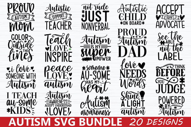 Autism SVG Bundle SVG akazaddesign 